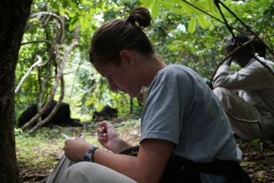 Emily Boehm (Ph.D. candidate) in Gombe National Park, Tanzania